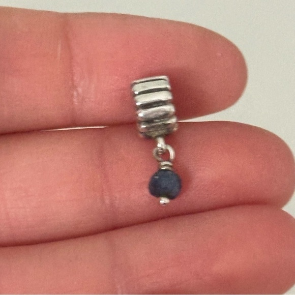 Pandora September Blue Sapphire Birthstone Gemstone Bead Charm - Picture 5 of 5
